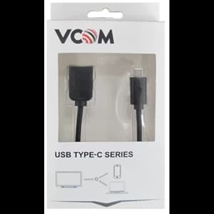 Image of VCOM USB 3.0 A (F) to USB 3.1 C (M) 0.5m Black Retail Packaged Data Cable