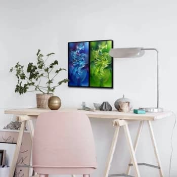 Image of 4545ABSC - 011 Multicolor Decorative Canvas Painting