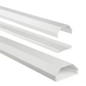 Image of Hama Aluminium Cable Duct, angular, 110/5/2.6 cm, white