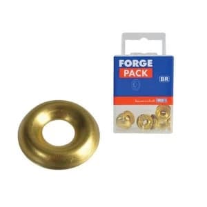 Image of ForgeFix Screw Cup Washers Brass No. 8 Forge Pack 20