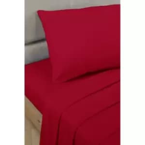 Image of Montage Percale Co-ordinating Bed Sheet Range - Red - Single Fitted - TJ Hughes