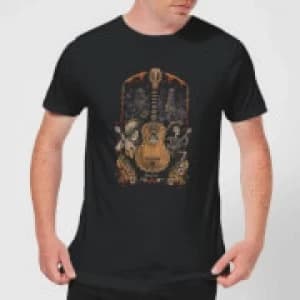 Image of Coco Guitar Poster Mens T-Shirt - Black