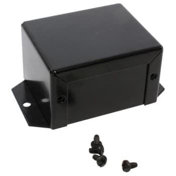 Image of Hammond 1411FBBBK Utility Metal Flanged Case 69x56x41mm Aluminium ...