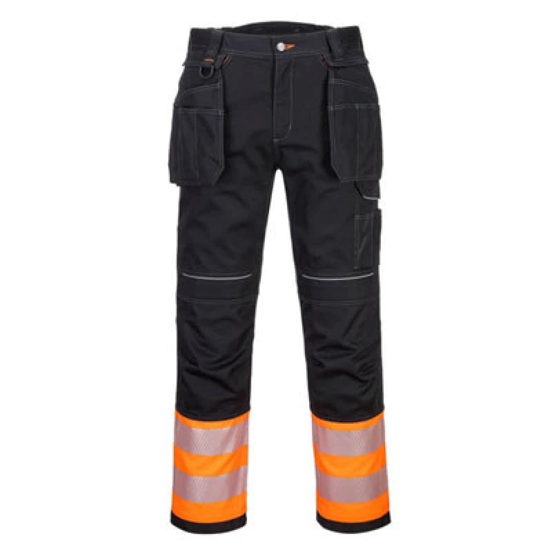 Image of Portwest PW30 Hi Vis Class 1 Holster Trousers PW307OBR34 Colour: Orange / Black