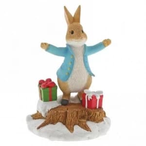 Image of Peter Rabbit With Presents Figurine