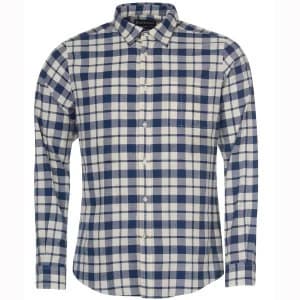Image of Barbour Mens Sealton Shirt Washed Navy Large