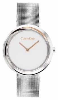 Image of Calvin Klein 25200011 Silver Dial Stainless Steel Mesh Watch