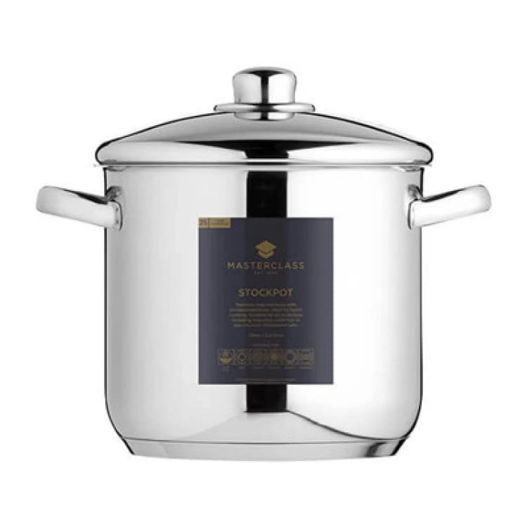 Image of Masterclass Stainless Steel 5.5 Litre Stockpot Grey