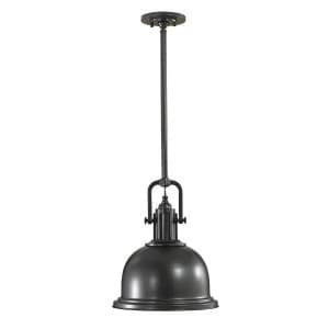 Image of 1 Light Dome Ceiling Pendant Dark Bronze, E27
