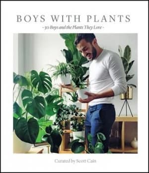 Image of Boys with plants by