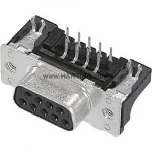 Image of D SUB receptacles 90 Number of pins 9 Soldering Harting