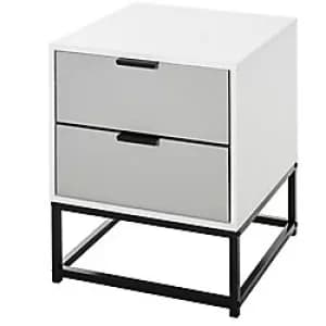 Image of HOMCOM Bedside Table 480 x 400 x 400 mm White