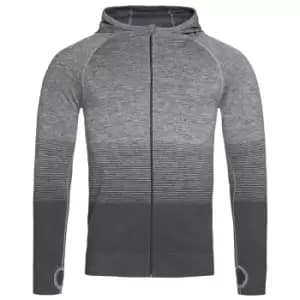 Image of Stedman Mens Active Seamless Raglan Jacket (M) (Light Grey Transition)