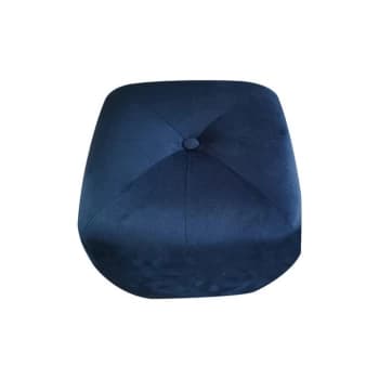 Image of Stanford Home Home Round Velvet Stool - Navy