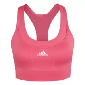Image of adidas Running Medium-Support Pocket Bra Womens - Pink