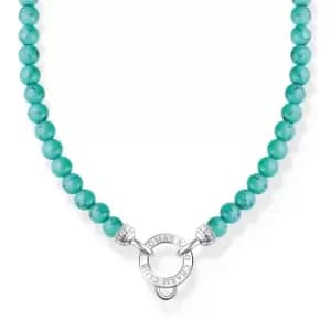 Image of THOMAS SABO Silver Turquoise Charm Carrier Necklace