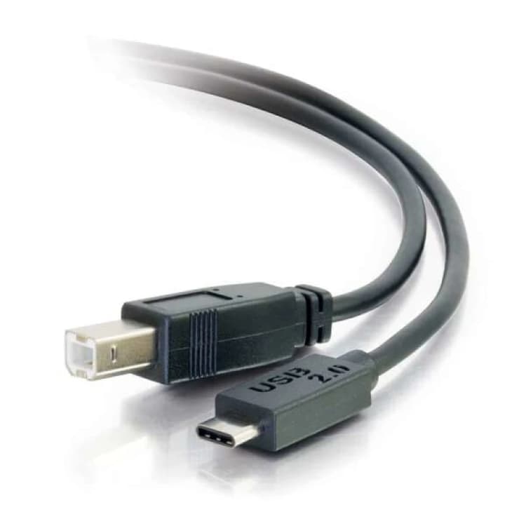 Image of C2G 2m USB 2.0 USB C to USB B Cable M/M - Black 88859