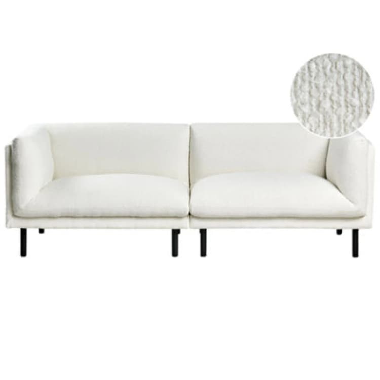 Image of Beliani Sofa 3 Seater Vorgod Boucle Off-White