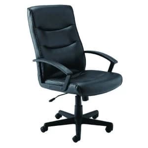 Image of Jemini Hudson Leather Look Executive Room With Arms Black KF72232