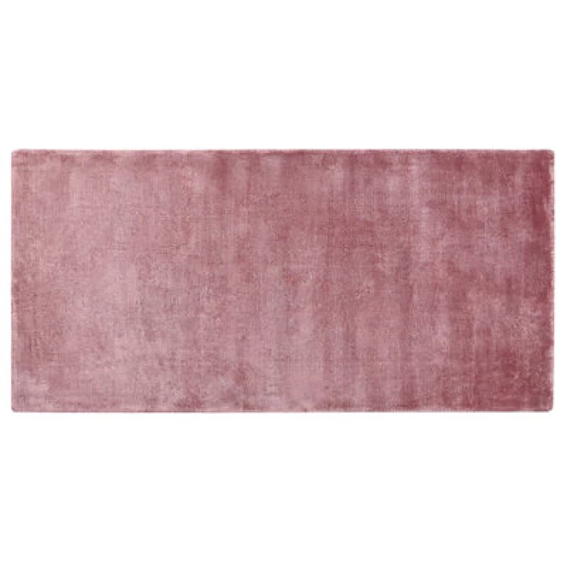 Image of Beliani Rug Gesi Ii Pink 80 X 150 Cm Viscose