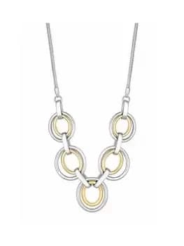Image of Mood Two Tone Polished Graduated Link Necklace
