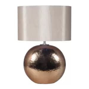 Image of Tilden Scratched Ceramic Oval Table Lamp Bronze/Natural