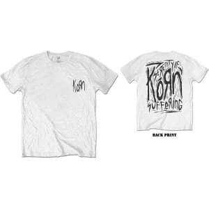 Image of Korn - Scratched Type Mens Small T-Shirt - White