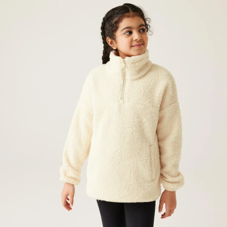 Image of Regatta Kaliza Flc 1/4 Zip Fleece Tops 7-8 (S) White 44285601175