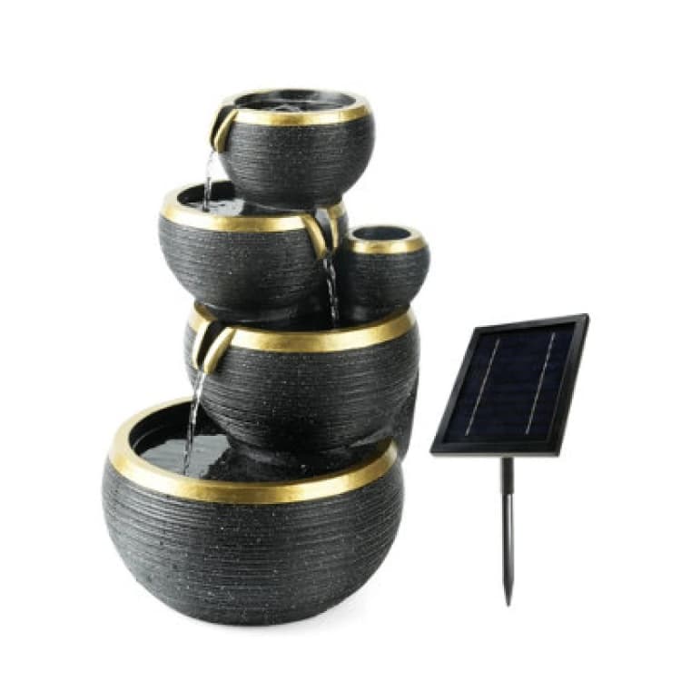 Image of Streetwize Cascading Black And Gold Water Feature GW563