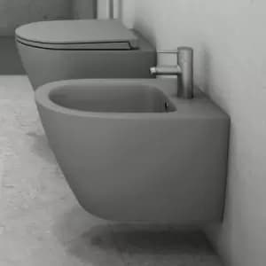 Image of Rak Feeling Rimless Wall Hung Bidet 520mm Projection - Matt Grey