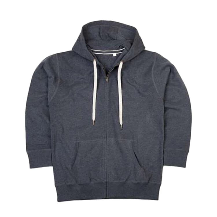 Image of Mantis Mantis Men Superstar Zip Through Hooded Sweat Hoodie in Dark Grey Size: Small Dark Grey S Male 5059269763350