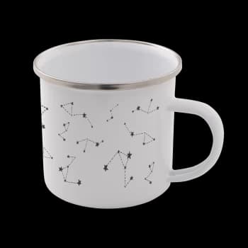 Image of Star Sign Enamel Mug - White
