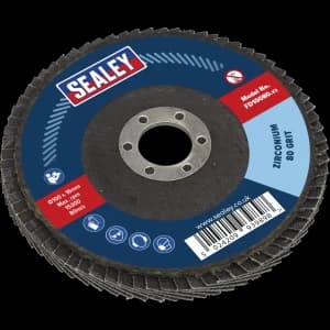 Image of Sealey Zirconium Abrasive Flap Disc 100mm 80g