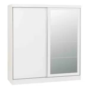 Image of Seconique Nevada 2 Door Slider Wardrobe - White Gloss