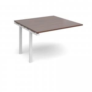 Image of Adapt II Boardroom Table Add On Unit 1200mm x 1200mm - White Frame wa