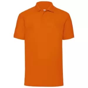 Image of Fruit Of The Loom Mens 65/35 Pique Short Sleeve Polo Shirt (3XL) (Orange)