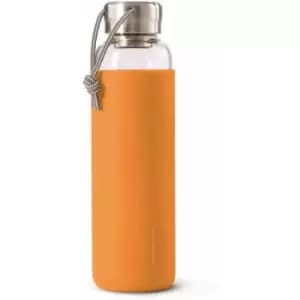 Image of Black+Blum Glass Leak-Proof, Lightweight Travel Water Bottle with Protective Sleeve, Orange, 600ml / 20fl oz