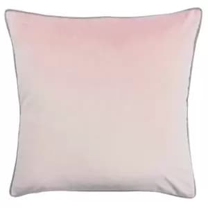 Image of Meridian Velvet Cushion Blush/Grey