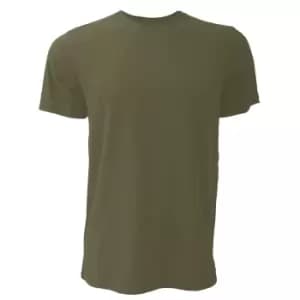 Image of Canvas Unisex Jersey Crew Neck T-Shirt / Mens Short Sleeve T-Shirt (XS) (Military Green)