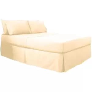 Image of Belledorm 200 Thread Count Egyptian Blend Platform Valance (Double) (Papyrus) - Papyrus