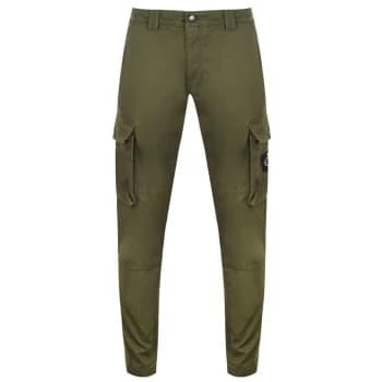 Image of Calvin Klein Jeans Badge Cargo Trousers - Green