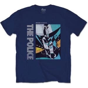 Image of The Police - Message in a Bottle Unisex Large T-Shirt - Blue