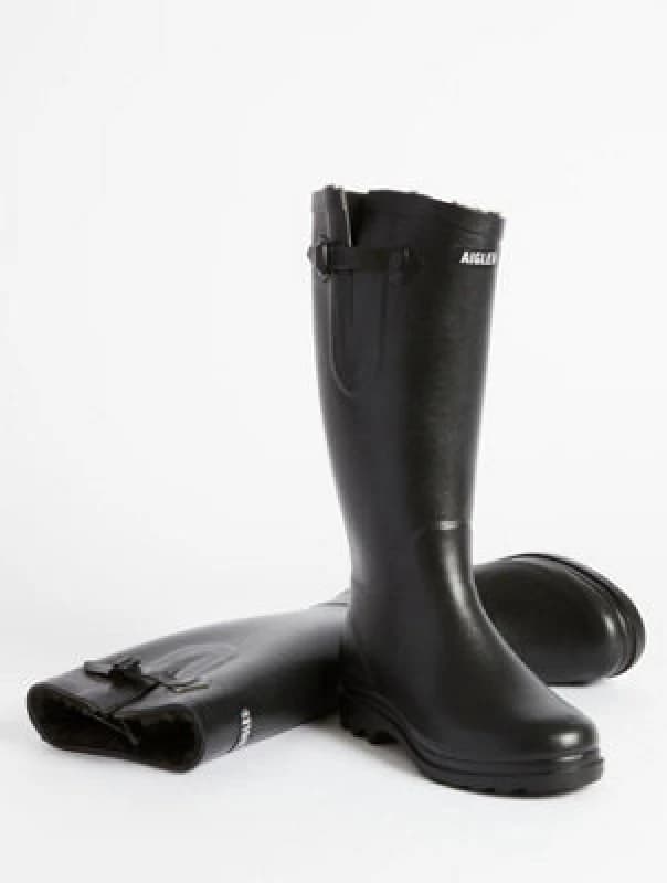 Image of Aigle Aigentine Fur Rubber Boots Noir Eu 39
