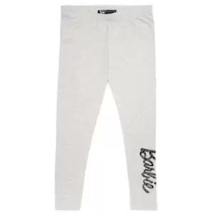 Image of Barbie Girls Leggings (Pack of 2) (5-6 Years) (Grey/Black/Dark Grey)