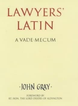 Image of Lawyers Latin by John Gray Hardback
