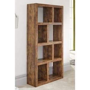 Image of Mango Wood-Effect Tall Open Shelf Unit