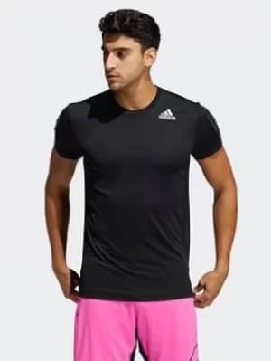 Image of adidas Heat.rdy 3-stripes T-Shirt, Black, Size 2XL, Men