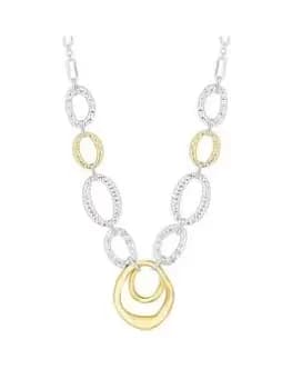 Image of Mood Two Tone Molten Disc Link Necklace