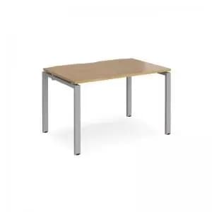 Image of Adapt starter unit single 1200mm x 800mm - silver frame and oak top