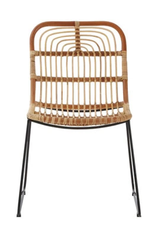 Image of Premier Housewares Tiger Chair, Breathable Rattan Dining Chair, Easy to Clean Rattan Chair, Backrest Rattan Outdoor Chair Natural unisex